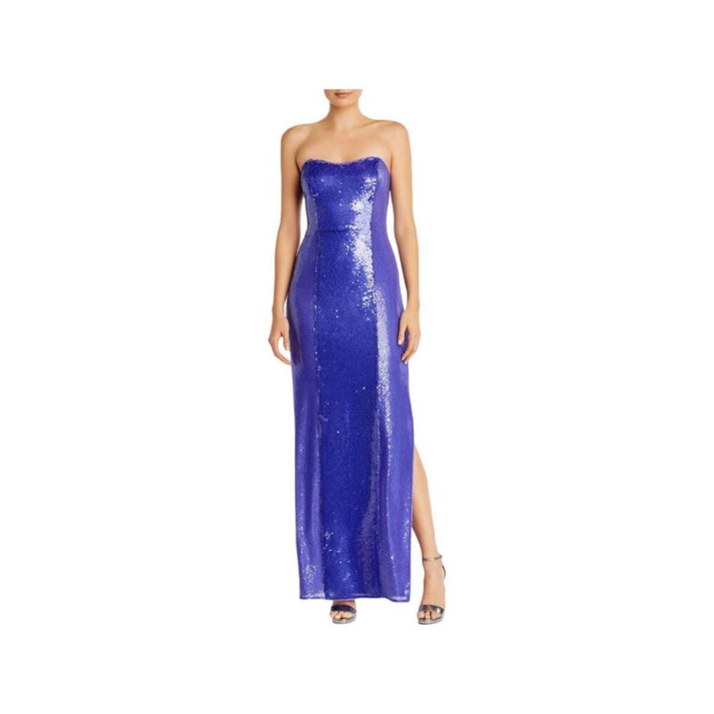 AIDAN AIDAN MATTOX Womens Purple Sleeveless Full-Length Formal Sheath Dress 0